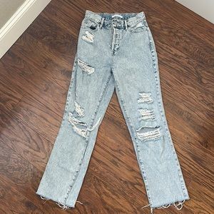PacSun high rise straight jeans, size 25